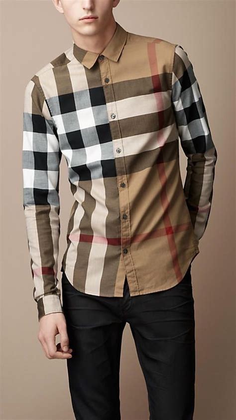 burberry mens shirt plaid|burberry collar shirt men's.